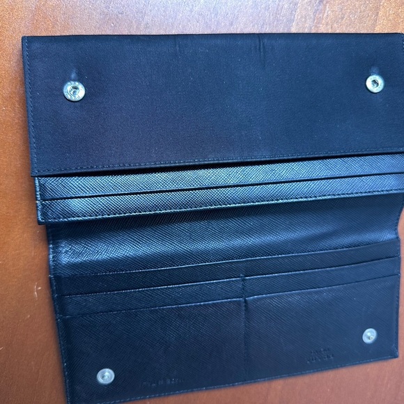 Prada, black nylon and leather, long wallet - Picture 6 of 10